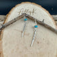 Turquoise Spike Sterling Silver Drop Earrings: Kingman Turquoise