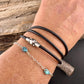 Gypsy Sippa Black & Brown Leather Multi Wrap Bracelet with Magnetic Clasp