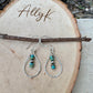 Turquoise Navajo Pearl Teardrop Earrings, Sterling Silver Dangle Teardrop Style