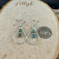 Turquoise Navajo Pearl Teardrop Earrings, Sterling Silver Dangle Teardrop Style