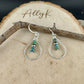 Turquoise Navajo Pearl Teardrop Earrings, Sterling Silver Dangle Teardrop Style