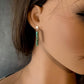 Sterling Silver Turquoise Post Drop Earrings, Natural Gemstone Jewelry