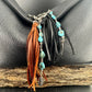 Tribal Feather Purse Tassel - Handcrafted Southwestern Leather Accessory