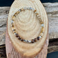 Picture Jasper Sandalwood Bracelet – Sterling Silver Spacers, Stackable Dainty Gemstone Jewelry