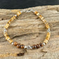 Picture Jasper Sandalwood Bracelet – Sterling Silver Spacers, Stackable Dainty Gemstone Jewelry