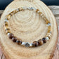 Picture Jasper Sandalwood Bracelet – Sterling Silver Spacers, Stackable Dainty Gemstone Jewelry