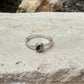 Sterling Silver White Buffalo Band Ring - Hammered or Smooth Finish
