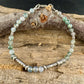 Sterling Silver Green Moss Agate Bracelet: Gemstone Beaded Bracelet