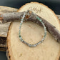 Sterling Silver Green Moss Agate Bracelet: Gemstone Beaded Bracelet
