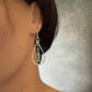Teardrop Dangle Turquoise Navajo Pearl Earrings | Heart Chain Sterling Silver Jewelry