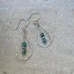 Teardrop Dangle Turquoise Navajo Pearl Earrings | Heart Chain Sterling Silver Jewelry