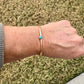 Brass Dainty Turquoise Bracelet – Handmade Adjustable Cuff Jewelry
