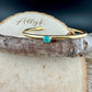 Brass Dainty Turquoise Bracelet – Handmade Adjustable Cuff Jewelry