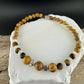 Picture Jasper Tiger Eye Stretch Bracelet – Sterling Silver Spacers, Stackable Dainty Gemstone Jewelry