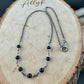 Onyx & Sterling Silver Wrap Necklace | Elegant Gemstone Statement Piece
