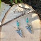 Turquoise Sterling Silver Dangle Earrings: Southwestern Arrowhead Drop