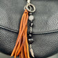 Heart-Shaped Leather Purse Tassel - Southwest Bag Charm & Handbag Gemstone Accessory