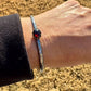 Unique Mixed Metal Garnet Cuff – Adjustable Handcrafted Sterling Silver Bracelet