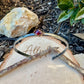 Unique Mixed Metal Garnet Cuff – Adjustable Handcrafted Sterling Silver Bracelet