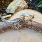 Sterling Silver Mixed Metal Cuff Bracelet – Handcrafted Adjustable Purple Labradorite Cabochon