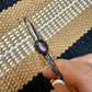Sterling Silver Mixed Metal Cuff Bracelet – Handcrafted Adjustable Purple Labradorite Cabochon