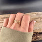 Brass Wave Ring Set of 3 - Dainty Metal Rings for Everyday Wear