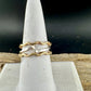 Sterling Silver & Brass Wave Rings • Mixed Metal Stacking Trio