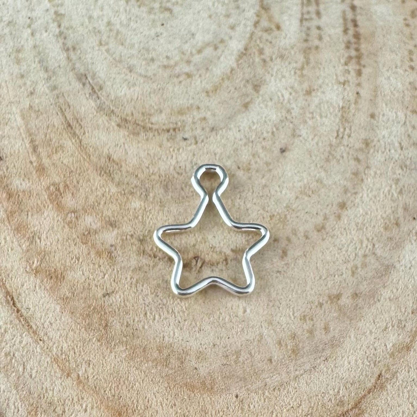 Sterling Silver Star Charms - 15mm for Crafting & Jewelry Making