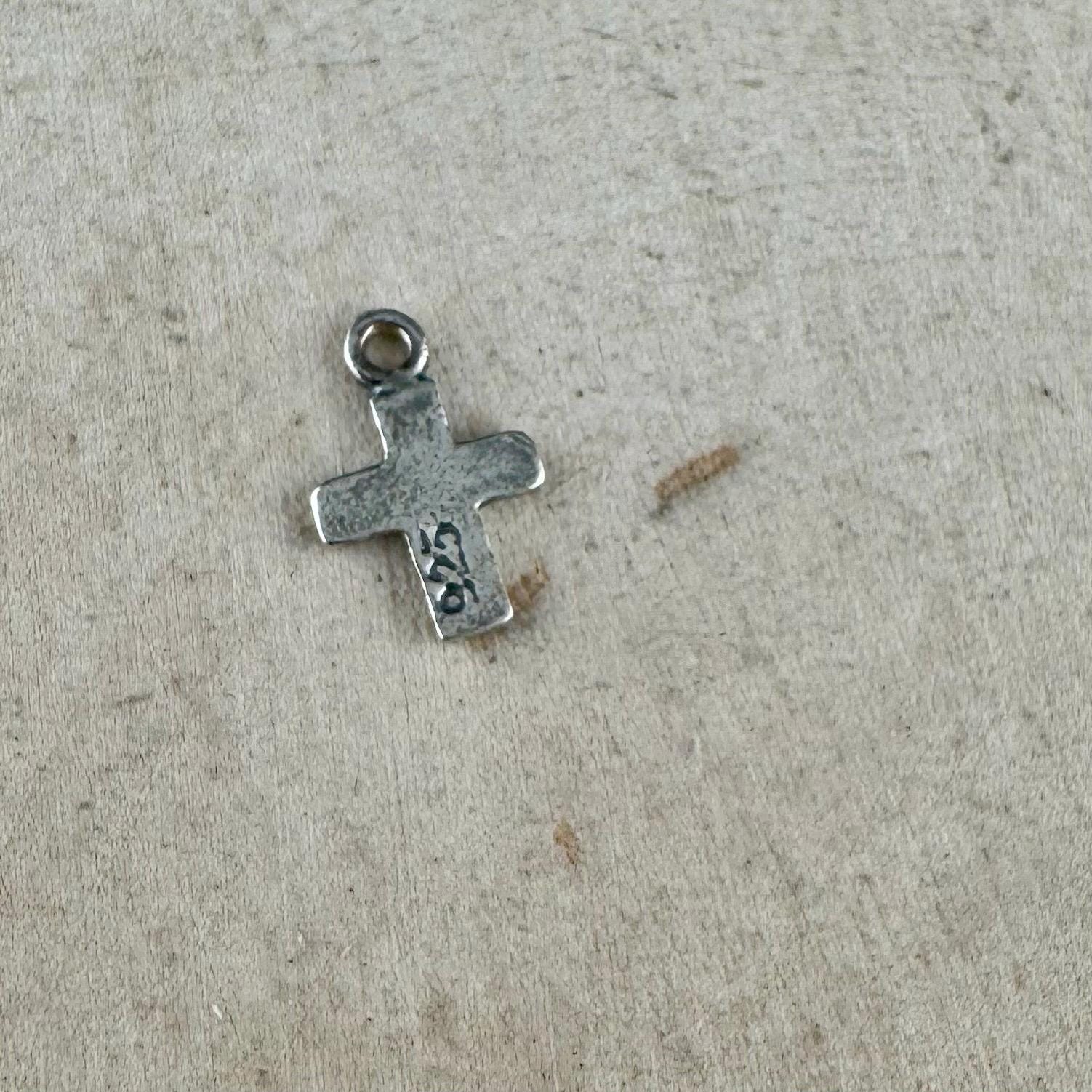 Sterling Silver Tiny Cross Charms - 10mm for Crafting & Jewelry Making