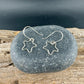 Sterling Silver Star Dangle Earrings • Minimalist Hand‑Forged Star Jewelry