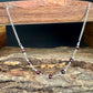 Garnet Sterling Silver Chain Bar Necklace, Unique Gemstone Necklace