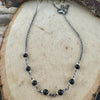 Onyx & Sterling Silver Wrap Necklace | Elegant Gemstone Statement Piece