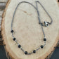 Onyx & Sterling Silver Wrap Necklace | Elegant Gemstone Statement Piece