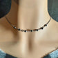 Onyx & Sterling Silver Wrap Necklace | Elegant Gemstone Statement Piece