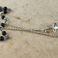 Onyx & Sterling Silver Wrap Necklace | Elegant Gemstone Statement Piece