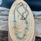 Sterling Silver Turquoise Wire Wrapped Necklace: Kingman Turquoise Jewelry
