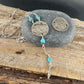 Buffalo Nickel Lariat Necklace – Royston Turquoise, Sterling Silver Feather, Vintage Southwest Jewelry