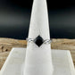 Sterling Silver Onyx Band Ring • Handmade Trinity Rope Twist Design