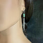 Turquoise Sterling Silver Lever back Hook Earrings: Kingman Huggie Hoop Chain Earrings
