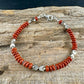 Stackable Red Jasper & Hematite Bracelet – Sterling Silver Beaded Gemstone Accessory