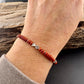 Stackable Red Jasper & Hematite Bracelet – Sterling Silver Beaded Gemstone Accessory