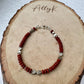 Stackable Red Jasper & Hematite Bracelet – Sterling Silver Beaded Gemstone Accessory