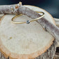White Buffalo Turquoise Bezel Brass Bracelet – Handmade Adjustable Cuff Jewelry