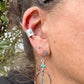 Turquoise Sterling Silver Ear Cuff | Wide Conch Band | No-Piercing Earring