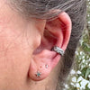 Sterling Silver Floral Ear Cuff | Wide Conch Band | No-Piercing Earring