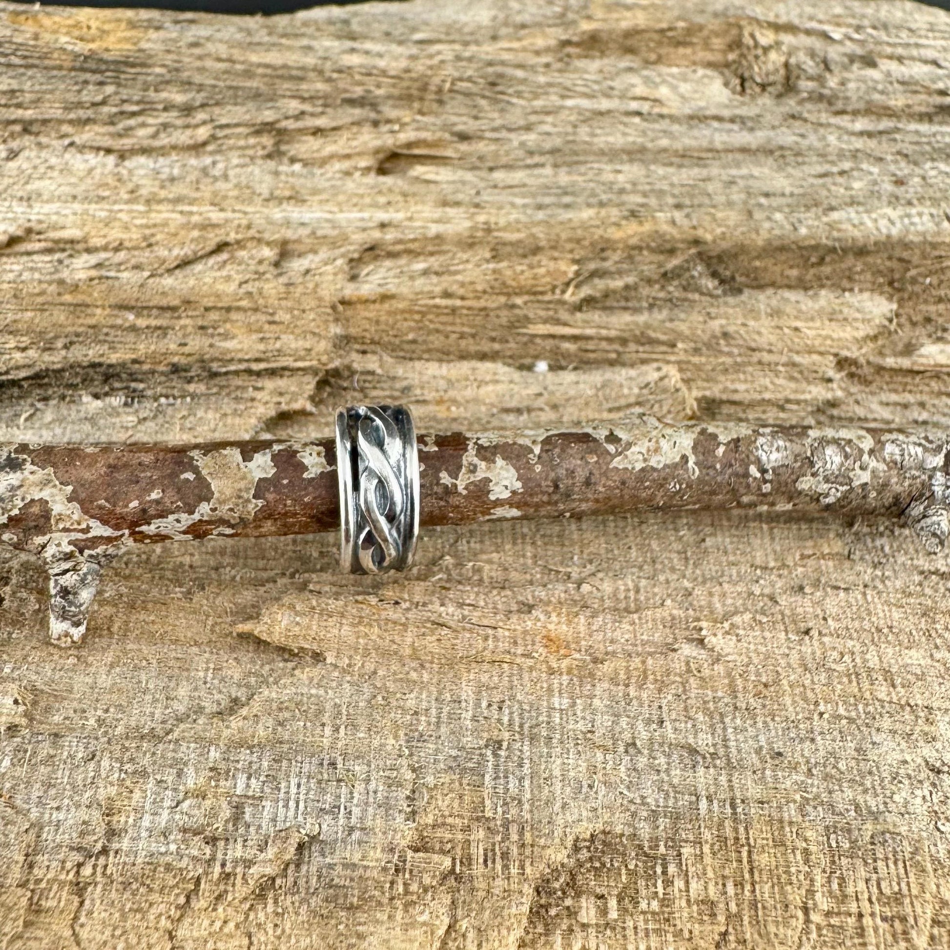 Sterling Silver Trinity Twist Ear Cuff | Wide Conch Band | No-Piercing Earring