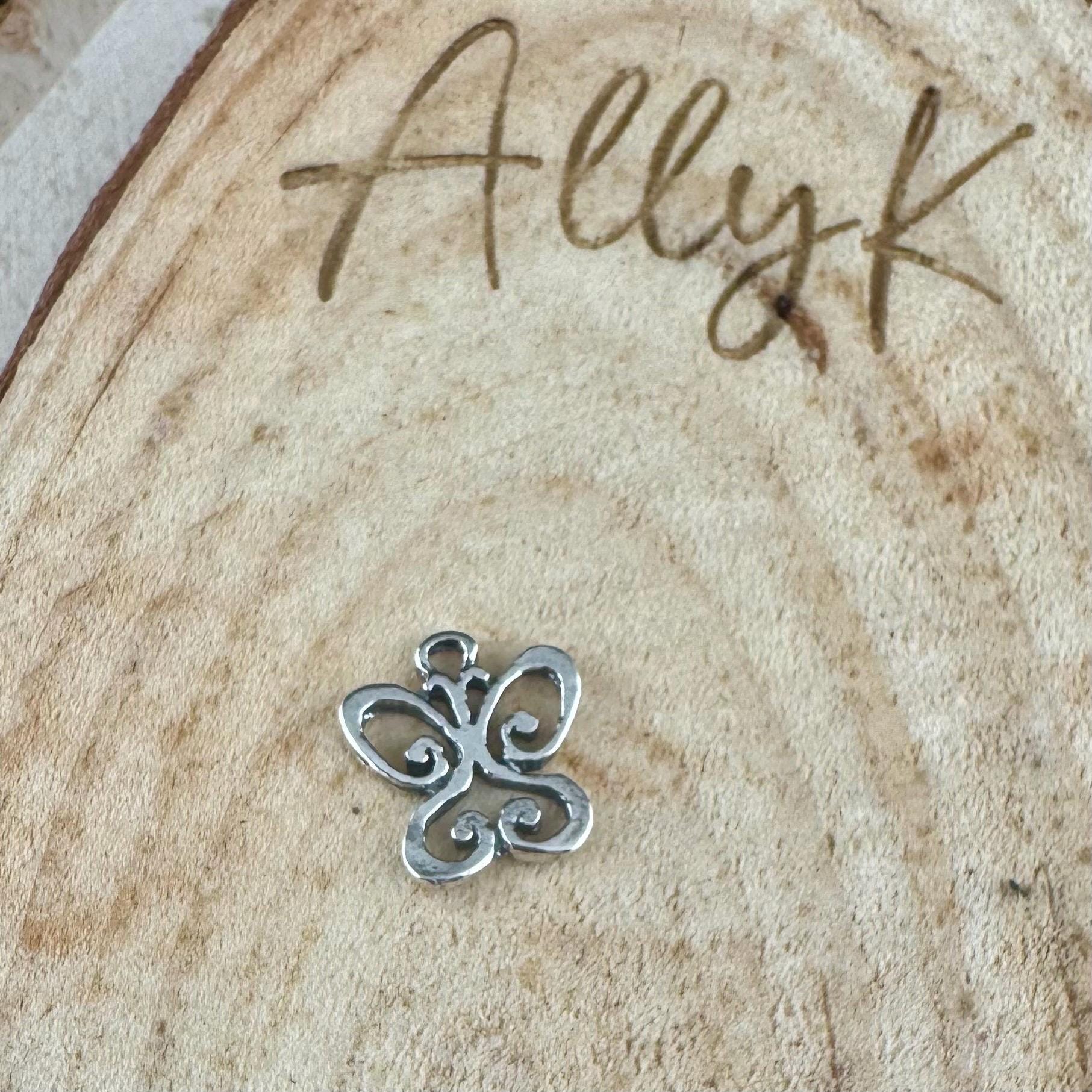 Sterling Silver Butterfly Charms - 10mm for Crafting & Jewelry Making