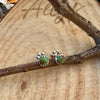 Turquoise Sterling Silver Earrings | Bezel Cabochon 4mm Studs