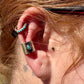 3mm Genuine Turquoise Sterling Silver Ear Cuff | Wide Conch Band | No-Piercing Earring