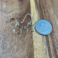 Sterling Silver Star Dangle Earrings • Minimalist Hand‑Forged Star Jewelry